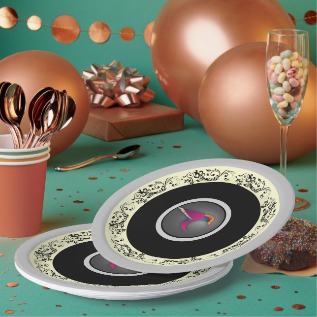 Prato De Papel beija-flor-roxa (Múltiplo)