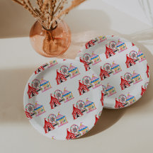 Bela Mão Desenhada Circo Carnaval Aniversário