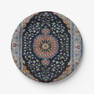 Prato De Papel Bela Tapete Kilim Antiga Oriental Azul