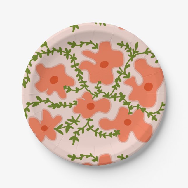 Prato De Papel belas flores (Frente)