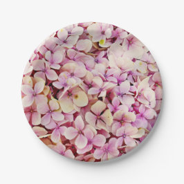 Prato De Papel Belos Flores de Hydrangea