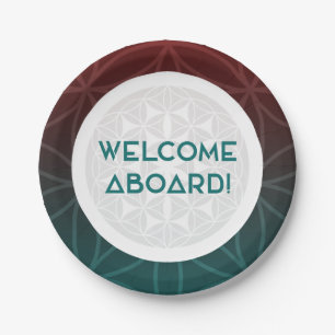 Prato De Papel bem-vindo à equipe de geometria sagrada