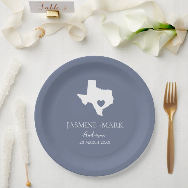 Prato De Papel Bem-vindo ao Texas Festa de casamento Custom (Casamento)