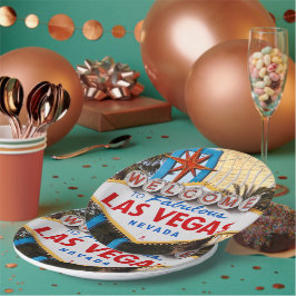 Prato De Papel Bem-vindos a Las Vegas Paper & Party Plates