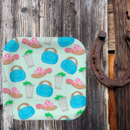 Prato De Papel Bermuda Bag Sandals Mint Julep Preppy