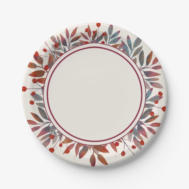 Prato De Papel Berries e Folhas de Tejo da Borgonha (Frente)