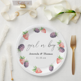 Prato De Papel Berries - Revolução de Gênero. Menina ou Menino