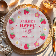 Berry First Cute 1st Birthday Strawberry