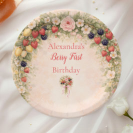 Prato De Papel Berry First Garden 1st Birthday