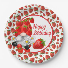 Prato De Papel Berry Happy Gnome Paper Plate
