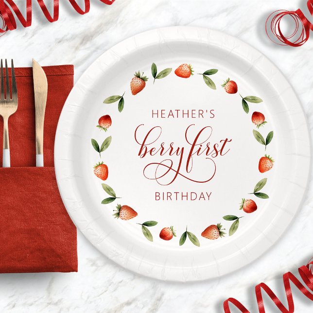 Prato De Papel Berry Primeiro (Berry First Paper Plates
)