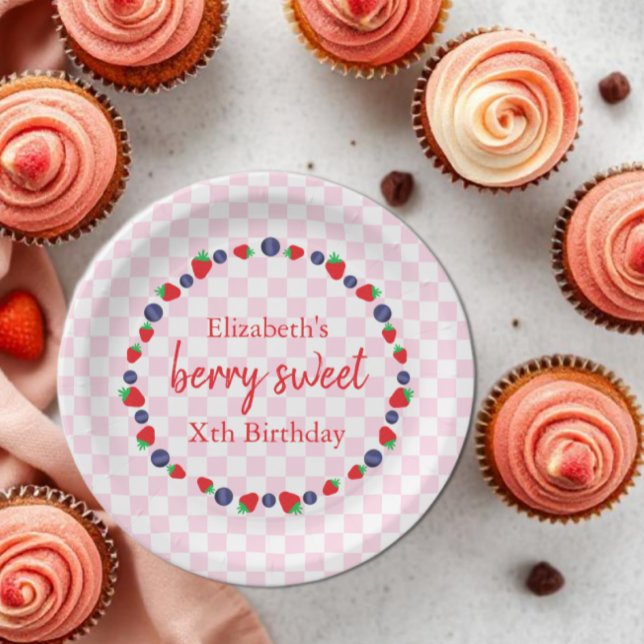 Prato De Papel Berry Sweet Birthday (Criador carregado)