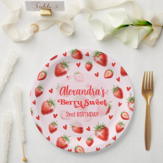 Prato De Papel Berry Sweet Birthday - Baby  Berry