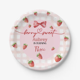 Prato De Papel Berry Sweet Birthday Paper Plate