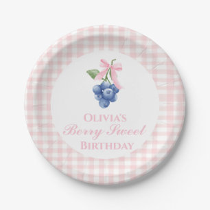 Prato De Papel Berry Sweet blueberry aniversário Pink Arco Coquet
