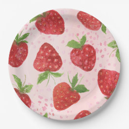 Prato De Papel Berry Sweet Strawberry Chá