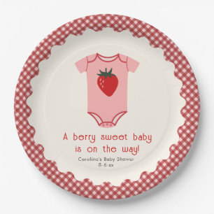 Prato De Papel Berry Sweet Strawberry Chá de fraldas de roupa
