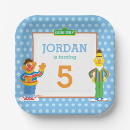 Prato De Papel Bert and Ernie Birthday