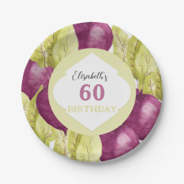 Prato De Papel Besouro Roxo Torto Aquarela Arte Personalizada