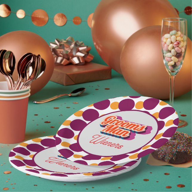 Prato De Papel Best Man | Script Style Custom Wedding (Múltiplo)