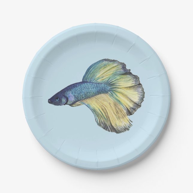 Prato De Papel Betta Fish (Frente)