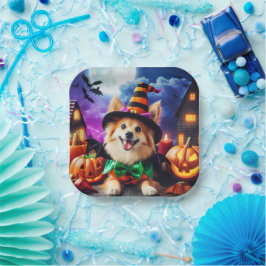 Prato De Papel Bewitching Pup's Halloween Howl