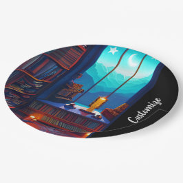 Prato De Papel Biblioteca Night Sky