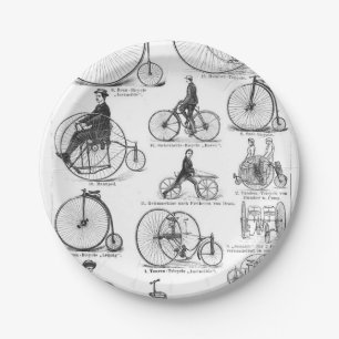 Prato De Papel Bicicleta de Roda Alta Penny Farthing
