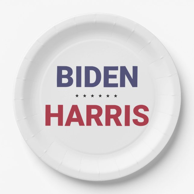 Prato De Papel Biden-Harris (Eleições 2020 nos EUA) (Frente)