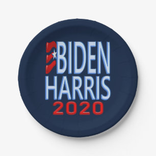 Prato De Papel Biden Harris Partido Eleitoral Democrático 2020