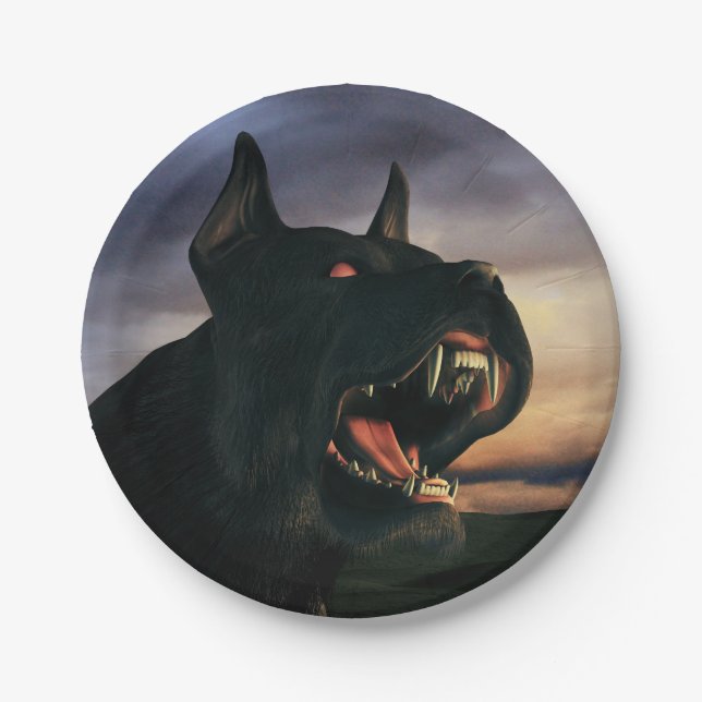 Prato De Papel Big, black dog (Frente)