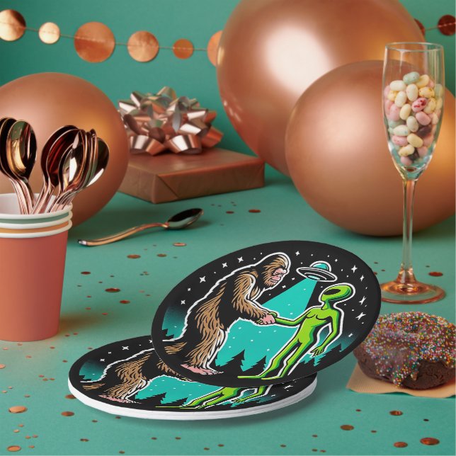 Prato De Papel Bigfoot responde à Alienígena (Múltiplo)