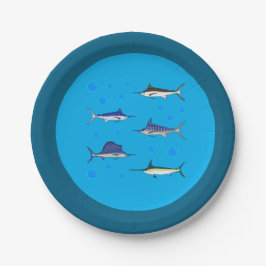 Prato De Papel Bill Fish Paper Plates