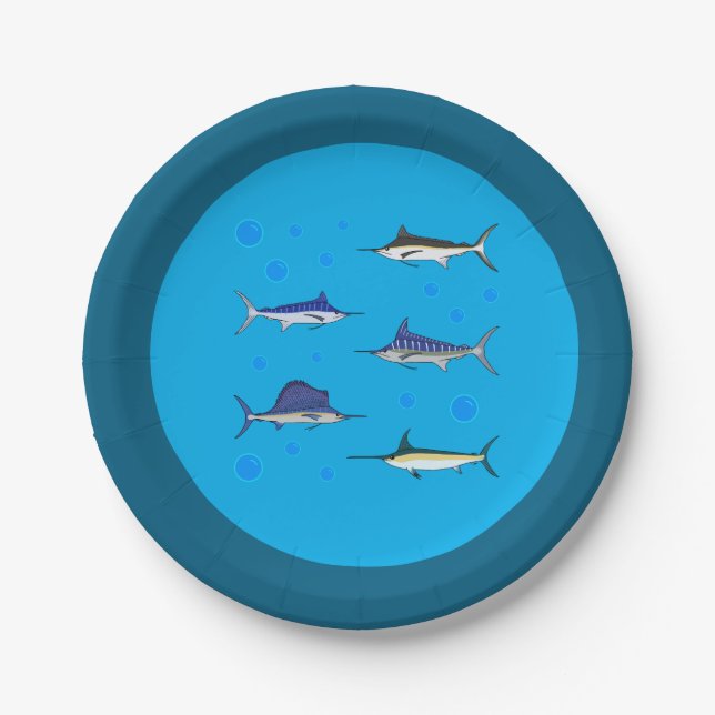 Prato De Papel Bill Fish Paper Plates (Frente)