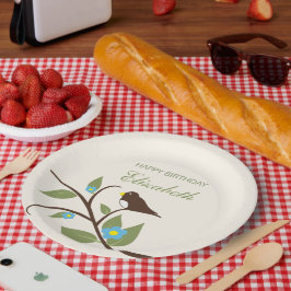 Prato De Papel Bird Birthday