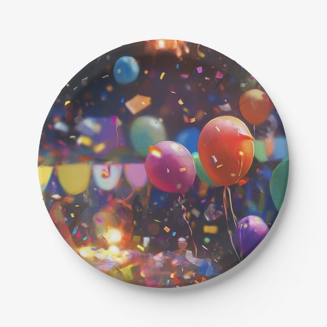Prato De Papel Birthday Balloon Paper Bowl (Frente)