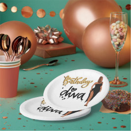 Prato De Papel Birthday Diva Paper Plates