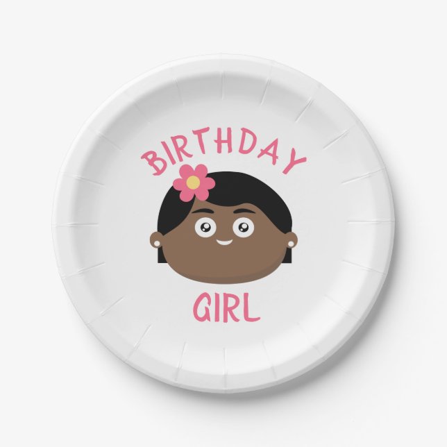 Prato De Papel Birthday Girl (Frente)