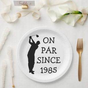 Prato De Papel Birthday Golfer Funny 40th feliz Pai Par