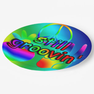 Prato De Papel Birthday Hippie Ainda em Grovin Party Plates