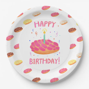 Prato De Papel Birthday Pan Dulce Concha