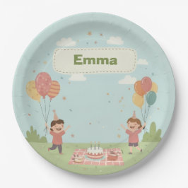 Prato De Papel Birthday Picnic, Cute Retro Style