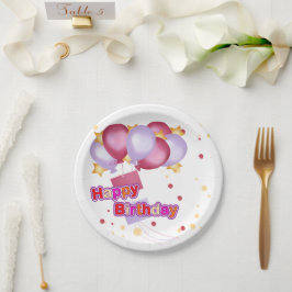 Prato De Papel Birthday Plates