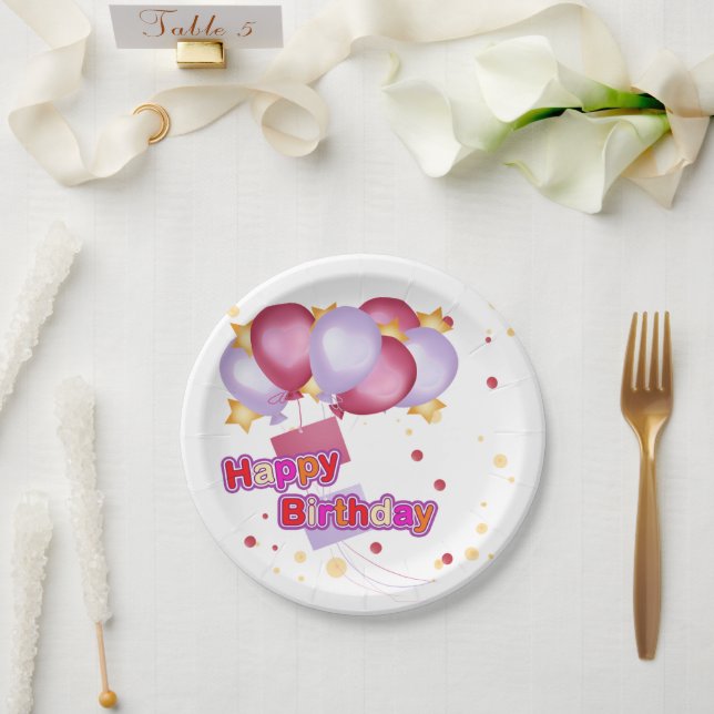 Prato De Papel Birthday Plates (Casamento)