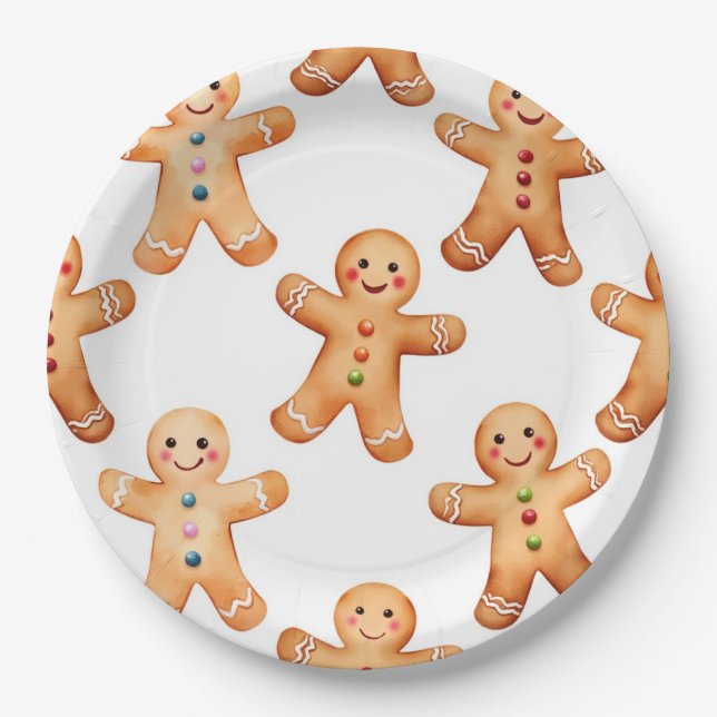 Prato De Papel Biscoito de Gengibre  (Frente)