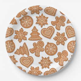 Prato De Papel Biscoitos de Gengibre de Natal
