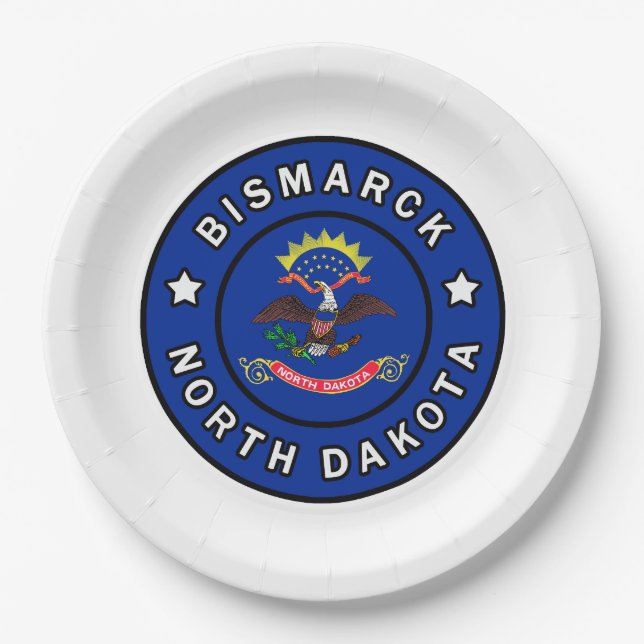 Prato De Papel Bismarck North Dakota (Frente)
