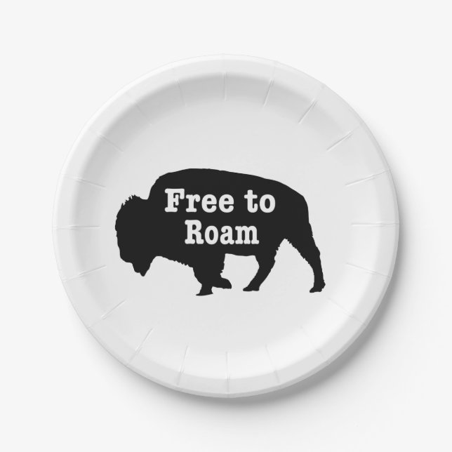 Prato De Papel Bison Free To Roam (Frente)