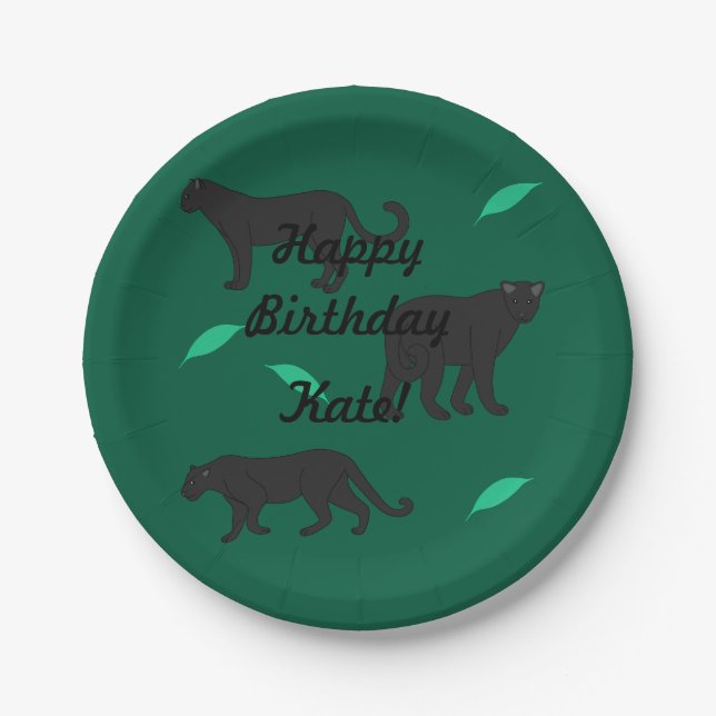 Prato De Papel Black Panthers (Frente)