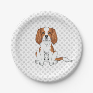 Prato De Papel Blenheim Cavalier King Charles Spaniel & Paws